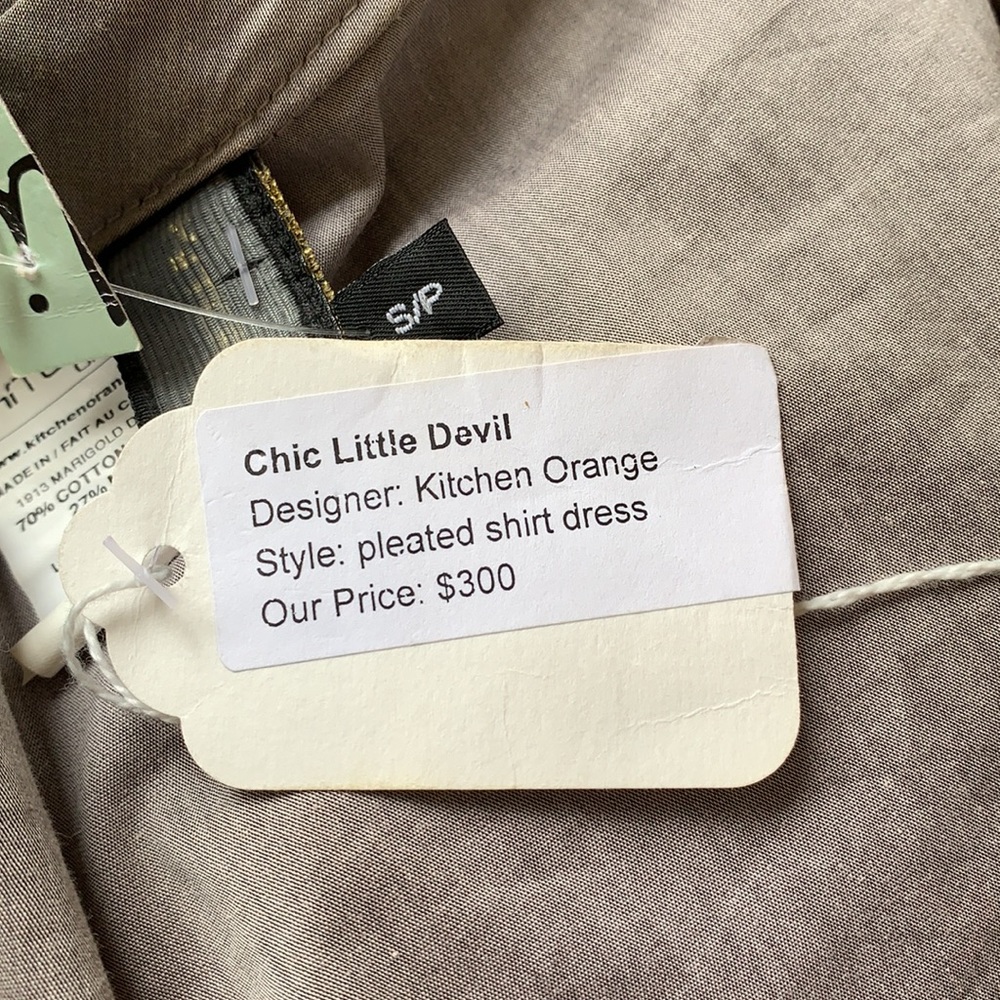 Kitchen Orange Button Up Dress - image 7